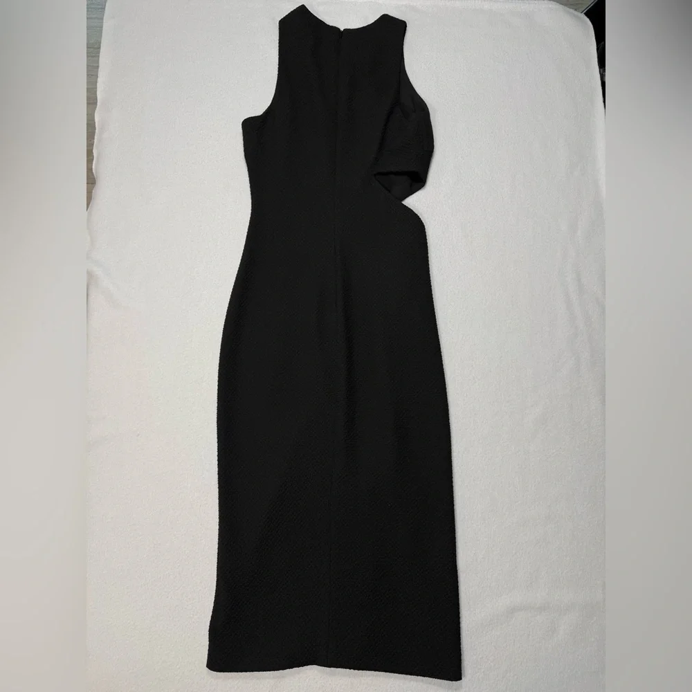 Elizabeth and James Giulia Black Midi Bodycon Cut Out Dress Size 4 #2174 - Picture 10 of 12